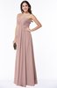 ColsBM Rebecca Blush Pink Simple A-line Sleeveless Zip up Floor Length Plus Size Bridesmaid Dresses