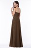 ColsBM Rebecca Chocolate Brown Simple A-line Sleeveless Zip up Floor Length Plus Size Bridesmaid Dresses