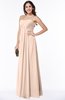 ColsBM Rebecca Fresh Salmon Simple A-line Sleeveless Zip up Floor Length Plus Size Bridesmaid Dresses