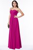 ColsBM Rebecca Hot Pink Simple A-line Sleeveless Zip up Floor Length Plus Size Bridesmaid Dresses