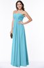 ColsBM Rebecca Light Blue Simple A-line Sleeveless Zip up Floor Length Plus Size Bridesmaid Dresses