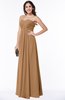 ColsBM Rebecca Light Brown Simple A-line Sleeveless Zip up Floor Length Plus Size Bridesmaid Dresses