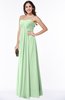 ColsBM Rebecca Light Green Simple A-line Sleeveless Zip up Floor Length Plus Size Bridesmaid Dresses