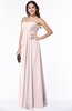 ColsBM Rebecca Light Pink Simple A-line Sleeveless Zip up Floor Length Plus Size Bridesmaid Dresses
