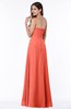 ColsBM Rebecca Living Coral Simple A-line Sleeveless Zip up Floor Length Plus Size Bridesmaid Dresses