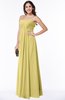 ColsBM Rebecca Misted Yellow Simple A-line Sleeveless Zip up Floor Length Plus Size Bridesmaid Dresses