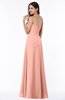 ColsBM Rebecca Peach Simple A-line Sleeveless Zip up Floor Length Plus Size Bridesmaid Dresses