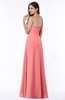 ColsBM Rebecca Shell Pink Simple A-line Sleeveless Zip up Floor Length Plus Size Bridesmaid Dresses