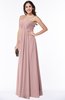 ColsBM Rebecca Silver Pink Simple A-line Sleeveless Zip up Floor Length Plus Size Bridesmaid Dresses