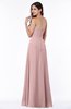 ColsBM Rebecca Silver Pink Simple A-line Sleeveless Zip up Floor Length Plus Size Bridesmaid Dresses