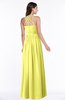 ColsBM Veronica Pale Yellow Simple A-line Sleeveless Zipper Chiffon Sash Plus Size Bridesmaid Dresses