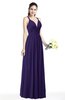 ColsBM Veronica Royal Purple Simple A-line Sleeveless Zipper Chiffon Sash Plus Size Bridesmaid Dresses