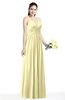 ColsBM Veronica Soft Yellow Simple A-line Sleeveless Zipper Chiffon Sash Plus Size Bridesmaid Dresses