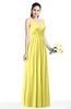 ColsBM Veronica Yellow Iris Simple A-line Sleeveless Zipper Chiffon Sash Plus Size Bridesmaid Dresses