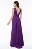ColsBM Faye Amaranth Purple Luxury A-line V-neck Sleeveless Satin Sash Wedding Guest Dresses
