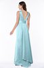 ColsBM Faye Aqua Luxury A-line V-neck Sleeveless Satin Sash Wedding Guest Dresses