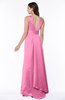 ColsBM Faye Carnation Pink Luxury A-line V-neck Sleeveless Satin Sash Wedding Guest Dresses