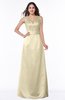 ColsBM Faye Champagne Luxury A-line V-neck Sleeveless Satin Sash Wedding Guest Dresses