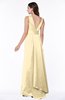 ColsBM Faye Cornhusk Luxury A-line V-neck Sleeveless Satin Sash Wedding Guest Dresses