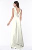 ColsBM Faye Cream Luxury A-line V-neck Sleeveless Satin Sash Wedding Guest Dresses