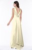 ColsBM Faye Egret Luxury A-line V-neck Sleeveless Satin Sash Wedding Guest Dresses