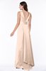 ColsBM Faye Fresh Salmon Luxury A-line V-neck Sleeveless Satin Sash Wedding Guest Dresses