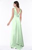 ColsBM Faye Light Green Luxury A-line V-neck Sleeveless Satin Sash Wedding Guest Dresses