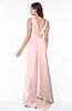 ColsBM Faye Pastel Pink Luxury A-line V-neck Sleeveless Satin Sash Wedding Guest Dresses