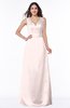 ColsBM Faye Petal Pink Luxury A-line V-neck Sleeveless Satin Sash Wedding Guest Dresses