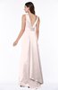 ColsBM Faye Petal Pink Luxury A-line V-neck Sleeveless Satin Sash Wedding Guest Dresses