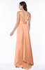 ColsBM Faye Salmon Luxury A-line V-neck Sleeveless Satin Sash Wedding Guest Dresses