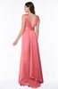 ColsBM Faye Shell Pink Luxury A-line V-neck Sleeveless Satin Sash Wedding Guest Dresses