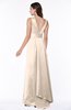 ColsBM Faye Silver Peony Luxury A-line V-neck Sleeveless Satin Sash Wedding Guest Dresses