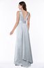 ColsBM Faye Silver Luxury A-line V-neck Sleeveless Satin Sash Wedding Guest Dresses
