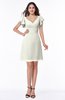 ColsBM Paola Ivory Plain A-line Short Sleeve Short Ruffles Bridesmaid Dresses