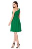 ColsBM Kiara Green Modern A-line Asymmetric Neckline Sleeveless Half Backless Ruching Plus Size Bridesmaid Dresses