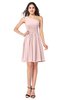 ColsBM Kiara Pastel Pink Modern A-line Asymmetric Neckline Sleeveless Half Backless Ruching Plus Size Bridesmaid Dresses