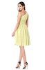 ColsBM Kiara Wax Yellow Modern A-line Asymmetric Neckline Sleeveless Half Backless Ruching Plus Size Bridesmaid Dresses