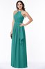 ColsBM Jasmine Emerald Green Sexy Halter Sleeveless Zipper Chiffon Ruching Plus Size Bridesmaid Dresses