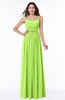 ColsBM Shanon Bright Green Modern A-line Spaghetti Sleeveless Chiffon Plus Size Bridesmaid Dresses