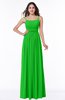 ColsBM Shanon Classic Green Modern A-line Spaghetti Sleeveless Chiffon Plus Size Bridesmaid Dresses