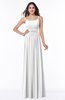 ColsBM Shanon White Modern A-line Spaghetti Sleeveless Chiffon Plus Size Bridesmaid Dresses