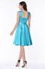 ColsBM Jaida Turquoise Classic A-line Half Backless Satin Sash Bridesmaid Dresses