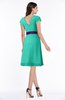 ColsBM Margot Ceramic Classic V-neck Short Sleeve Chiffon Knee Length Bridesmaid Dresses