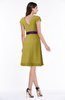 ColsBM Margot Golden Olive Classic V-neck Short Sleeve Chiffon Knee Length Bridesmaid Dresses