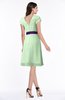 ColsBM Margot Light Green Classic V-neck Short Sleeve Chiffon Knee Length Bridesmaid Dresses