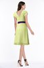 ColsBM Margot Lime Green Classic V-neck Short Sleeve Chiffon Knee Length Bridesmaid Dresses