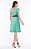 ColsBM Margot Mint Green Classic V-neck Short Sleeve Chiffon Knee Length Bridesmaid Dresses