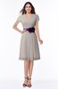 ColsBM Margot Mushroom Classic V-neck Short Sleeve Chiffon Knee Length Bridesmaid Dresses