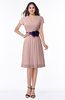ColsBM Margot Nectar Pink Classic V-neck Short Sleeve Chiffon Knee Length Bridesmaid Dresses